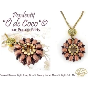 Perles en verre Samos® par Puca® 5x7 mm - Bronze Light Plum x10g
