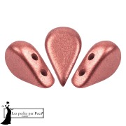 Perles en verre Amos® par Puca® 5x8 mm - Bronze India Rose x10g