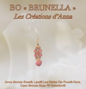 Perles en verre Amos® par Puca® 5x8 mm - Bronze India Rose x10g