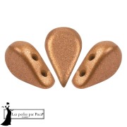 Crystal - Perles en verre Amos® par Puca® 5x8 mm - Bronze Light Copper x10g Perles en verre Amos® par Puca® 5x8 mm - Bronze Light Copper x10g