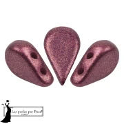 Perles en verre Amos® par Puca® 5x8 mm - Bronze Light Plum x10g