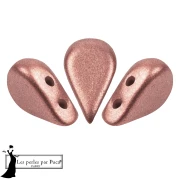 Perles en verre Amos® par Puca® 5x8 mm - Bronze Light Rose x10g
