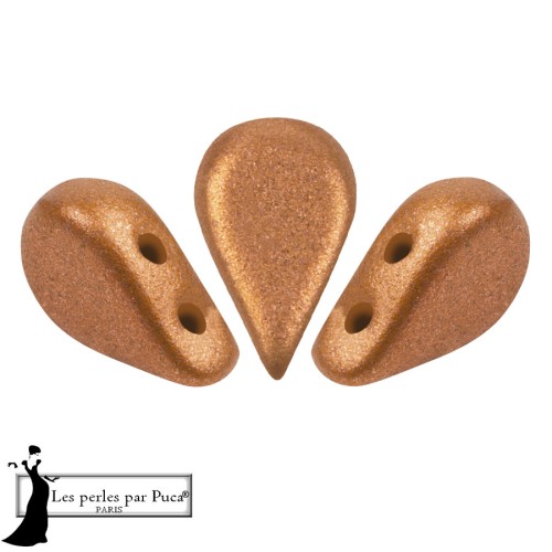Perles en verre Amos® par Puca® 5x8 mm - Bronze Orange x10g