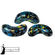 Jet - Arcos® par Puca® 5x10 mm - Enamel Blue Yellow x10g Arcos® par Puca® 5x10 mm - Enamel Blue Yellow x10g