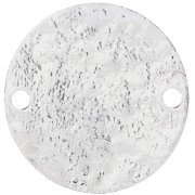 Intercalaire rond 15 mm effet martelé - Placage Argent fin x1