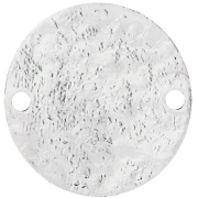 Intercalaire rond 15 mm effet martelé - Placage Argent fin x1