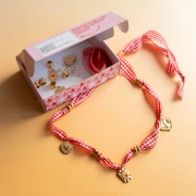 Mes bijoux DIY - Kit collier avec ruban vichy et breloques coeurs