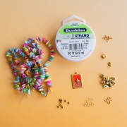 Mes bijoux DIY - Kit collier avec perles en coquillage teinté