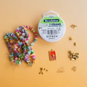 Mes bijoux DIY - Kit collier avec perles en coquillage teinté
