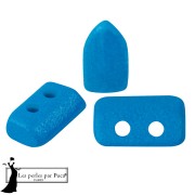 Opaque White - Perles en verre Piros® par Puca® 2x5 mm - Neon Blue x10g Perles en verre Piros® par Puca® 2x5 mm - Neon Blue x10g
