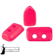 Perles en verre Piros® par Puca® 2x5 mm - Neon Rose x10g