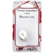 Fermoir aimanté 18 mm pour pochette et sac - Argenté x1
