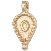 Pendentif ethnique goutte travaillé 23x11.5 mm - Doré light x1