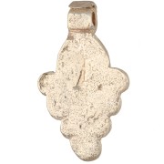 Pendentif ethnique goutte 21x13 mm avec petites boules - Doré light x1