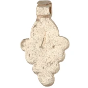 Pendentif ethnique goutte 21x13 mm avec petites boules - Doré light x1