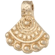Breloque éventail ethnique 16.5x14 mm - Doré Light x1