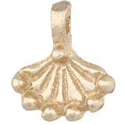 Breloque éventail 14x13 mm avec petites boules - Doré Light x1|raw }}
