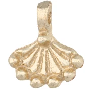 Breloque éventail 14x13 mm avec petites boules - Doré Light x1