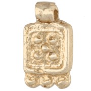 Breloque carré ethnique 18.5x11 mm - Doré Light x1