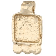 Breloque carré ethnique 18.5x11 mm - Doré Light x1