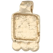 Breloque carré ethnique 18.5x11 mm - Doré Light x1