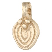 Breloque ovale irrégulière ethnique 14x8 mm - Doré Light x1