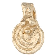 Breloque ronde 8 mm - motif spirale - Doré Light x1