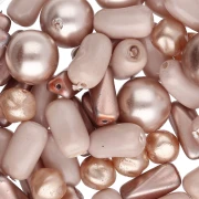 Assortiment de perles de bohème - Mix Light Gold x50g