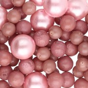 Assortiment de perles de bohème - Mix Saumon x50g