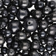 Assortiment de perles de bohème - Mix Black x50g