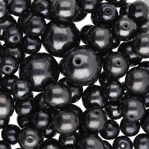 Assortiment de perles de bohème - Mix Black x50g