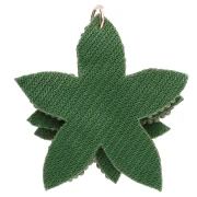 Pendentif fleur 38 mm en perles brodés - Kaki x1