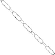 Chaine maille ovale alternée (1x1) texturée 4 mm Acier inoxydable 304 x1m