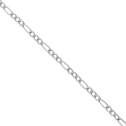 Chaine maille figaro alternée (1x3) 2.4 mm - Acier inoxydable 316L x50cm