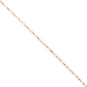 Chaine maille figaro alternée (1x3) 2.4 mm - Acier inoxydable 316L Doré x50cm