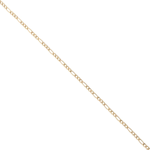 Chaine maille figaro alternée (1x3) 2.4 mm - Acier inoxydable 316L Doré x50cm
