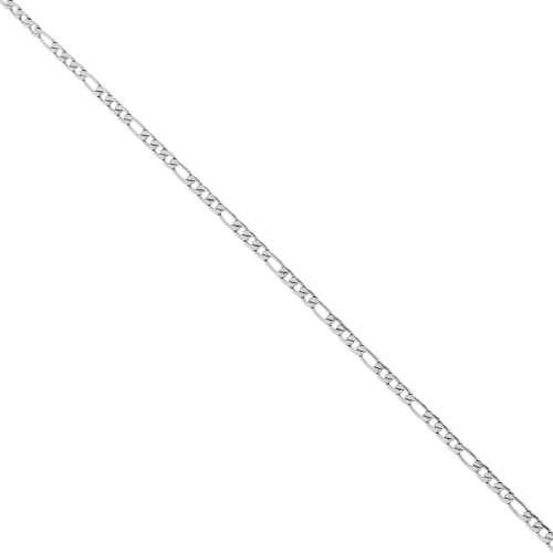 Chaine maille figaro alternée (1x3) 2.9 mm - Acier inoxydable 316L x50cm