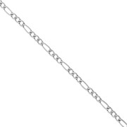 Chaine maille figaro alternée (1x3) 2.9 mm - Acier inoxydable 316L x50cm