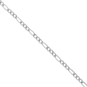 Chaine maille figaro alternée (1x3) 2.9 mm - Acier inoxydable 316L x50cm