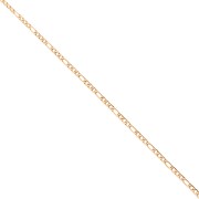 Chaine maille figaro alternée (1x3) 2.9 mm - Acier inoxydable 316L Doré x50cm