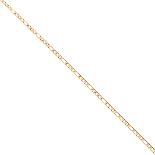 Chaine maille figaro alternée (1x3) 2.9 mm - Acier inoxydable 316L Doré x50cm