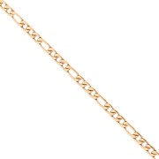 Chaine maille figaro alternée (1x3) 2.9 mm - Acier inoxydable 316L Doré x50cm