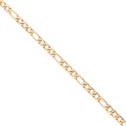 Chaine maille figaro alternée (1x3) 2.9 mm - Acier inoxydable 316L Doré x50cm