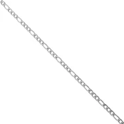 Chaine maille figaro alternée (1x3) 3.9 mm - Acier inoxydable 316L x50cm