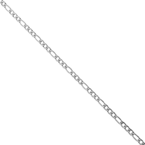 Chaine maille figaro alternée (1x3) 3.9 mm - Acier inoxydable 316L x50cm