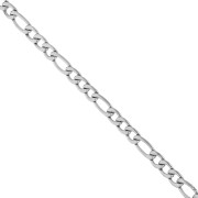 Chaine maille figaro alternée (1x3) 3.9 mm - Acier inoxydable 316L x50cm