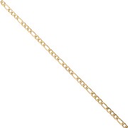 Chaine maille figaro alternée (1x3) 3.8 mm - Acier inoxydable 316L Doré x50cm