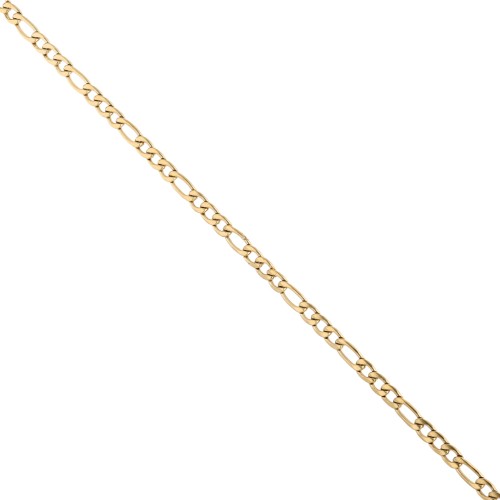 Chaine maille figaro alternée (1x3) 3.8 mm - Acier inoxydable 316L Doré x50cm