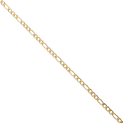 Chaine maille figaro alternée (1x3) 3.8 mm - Acier inoxydable 316L Doré x50cm