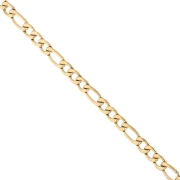 Chaine maille figaro alternée (1x3) 3.8 mm - Acier inoxydable 316L Doré x50cm
